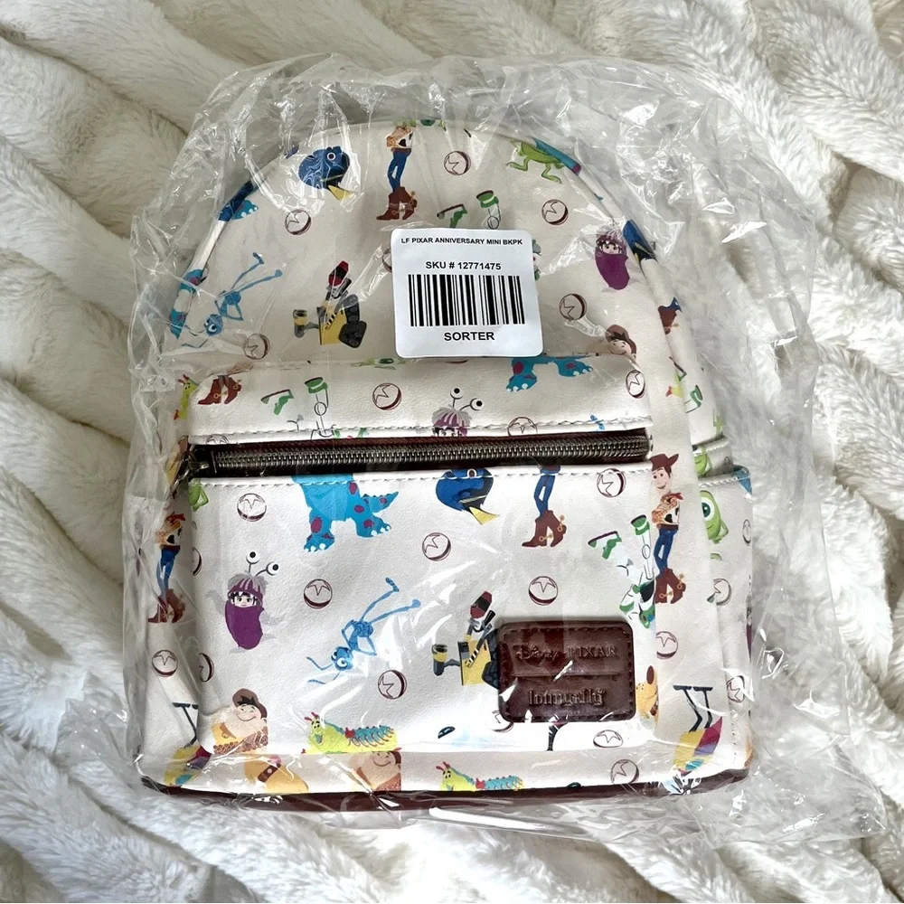 Loungefly Disney Pixar 25th Anniversary Icons Mini Backpack Toy Story Monster UP